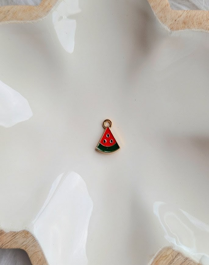 Charms pastèque à ajouter aux médailles pour animaux par l'Atelier d'Amandine