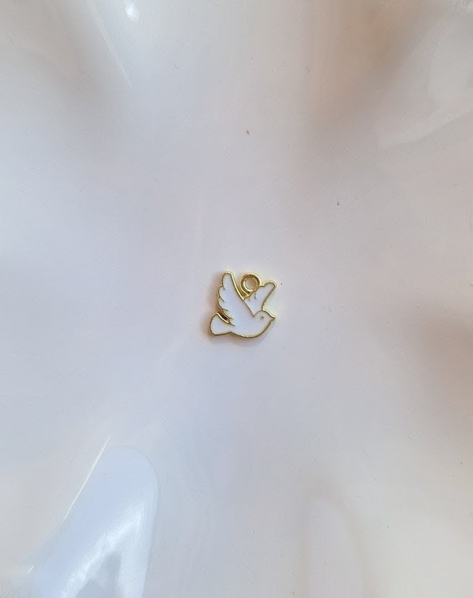 Charms colombe à ajouter aux médailles pour animaux par l'Atelier d'Amandine