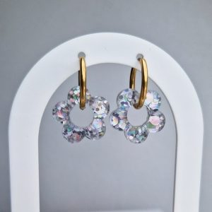 Pampilles fleurs à paillettes par l'Atelier d'Amandine