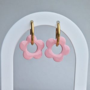 Pampilles fleurs rose pastel par l'Atelier d'Amandine